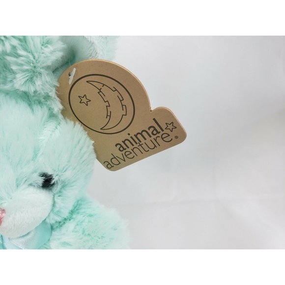 Animal Adventure Daisy Bunny Plush Mint Green Cuddle Bunny  8" - Picture 12 of 12